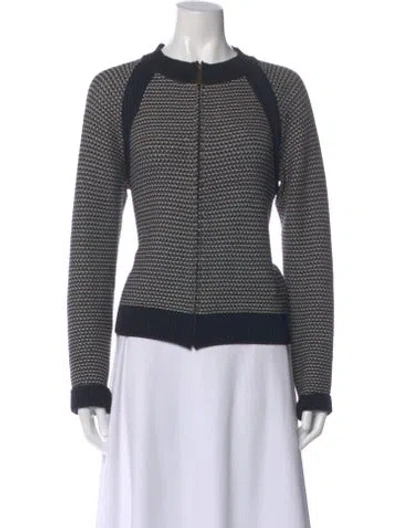 Pre-owned St John Wool Crew Neck Sweater In Black