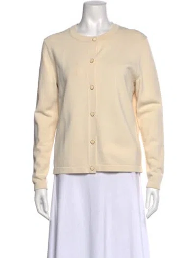 Pre-owned St John Wool Crew Neck Sweater In Neutral