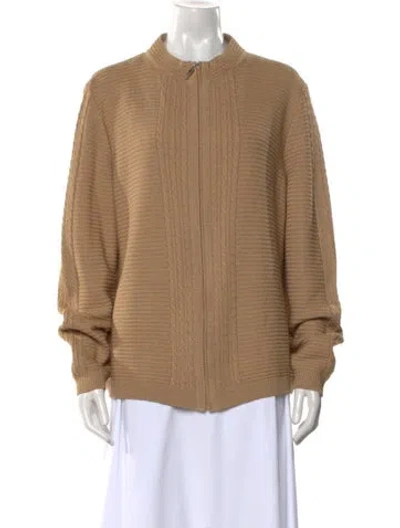 Pre-owned St John Wool Crew Neck Sweater In Neutral