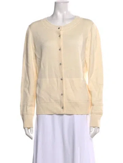 Pre-owned St John Wool Crew Neck Sweater In Neutral