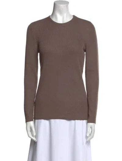 Pre-owned St John Wool Crew Neck Sweater In Neutral