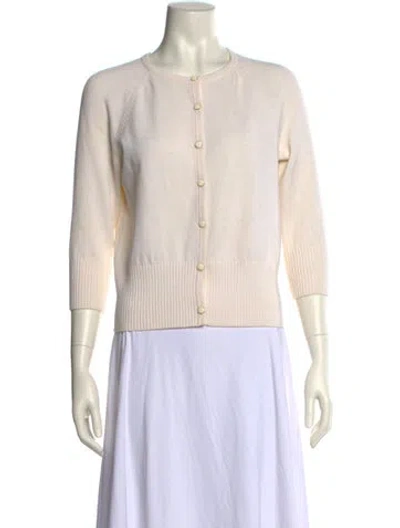 Pre-owned St John Wool Crew Neck Sweater In Neutral