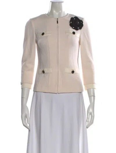 Pre-owned St John Wool Crew Neck Sweater In Neutral