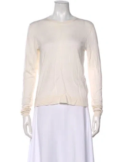 Pre-owned St John Wool Crew Neck Sweater In Neutral