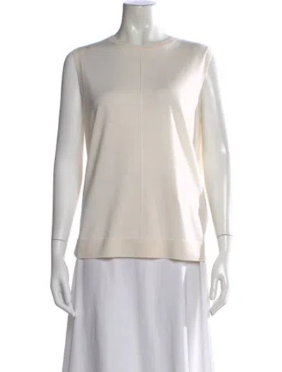 Pre-owned St John Wool Crew Neck Sweater In Neutral