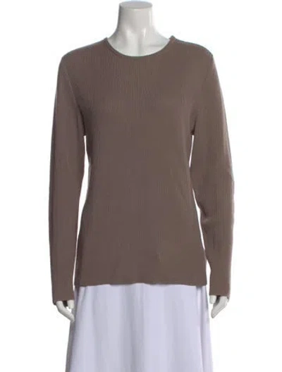 Pre-owned St John Wool Crew Neck Sweater In Neutral