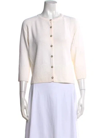 Pre-owned St John Wool Crew Neck Sweater In Neutral