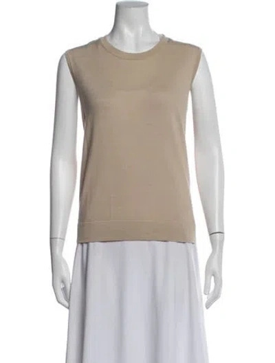 Pre-owned St John Wool Crew Neck Sweater In Neutral