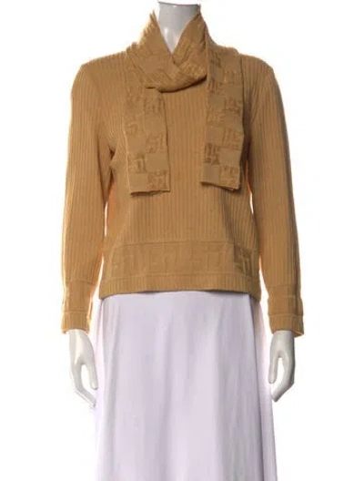 Pre-owned St John Wool Crew Neck Sweater In Neutrals