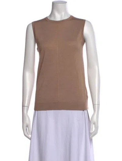 Pre-owned St John Wool Crew Neck Sweater In Neutrals