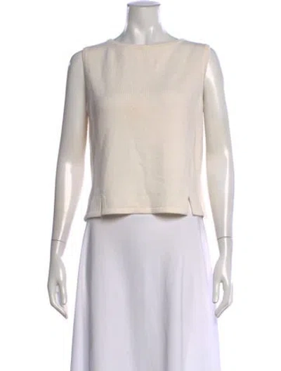 Pre-owned St John Wool Crew Neck Sweater In Neutrals