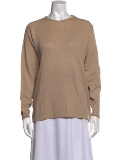 Pre-owned St John Wool Crew Neck Sweater In Neutrals