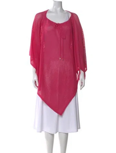 Pre-owned St John Wool Crew Neck Sweater In Pink