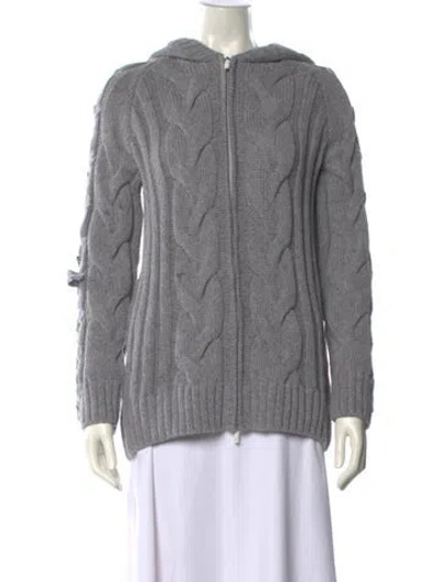 Pre-owned St John Wool Crew Neck Sweater W/ Tags In Gray