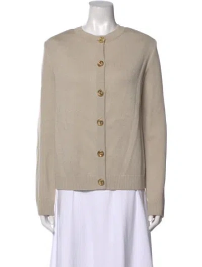 Pre-owned St John Wool Crew Neck Sweater W/ Tags In Neutrals
