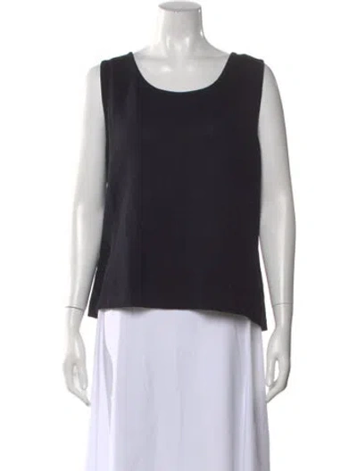 Pre-owned St John Wool Crew Neck Top In Black