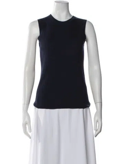 Pre-owned St John Wool Crew Neck Top In Black