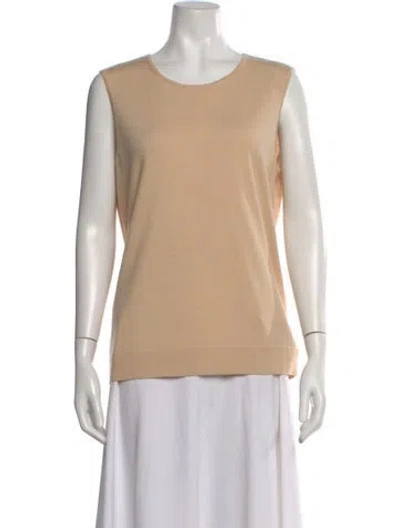 Pre-owned St John Wool Crew Neck Top In Neutral