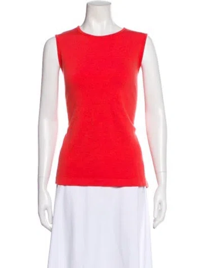 Pre-owned St John Wool Crew Neck Top In Pink