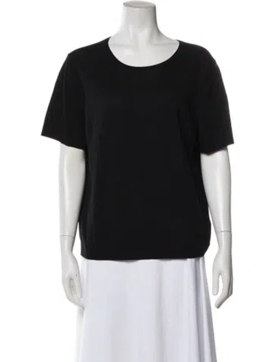 Pre-owned St John Wool Crew Neck T-shirt In Black