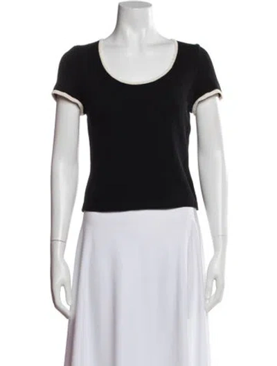 Pre-owned St John Wool Crew Neck T-shirt In Black