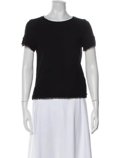 Pre-owned St John Wool Crew Neck T-shirt In Black