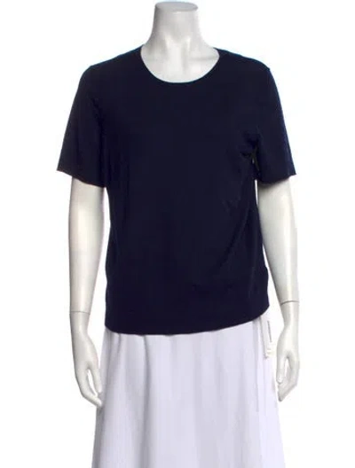 Pre-owned St John Wool Crew Neck T-shirt In Black