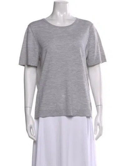 Pre-owned St John Wool Crew Neck T-shirt In Gray