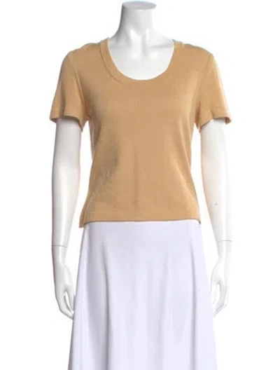 Pre-owned St John Wool Crew Neck T-shirt In Neutral
