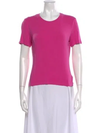 Pre-owned St John Wool Crew Neck T-shirt In Pink