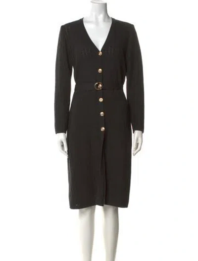 Pre-owned St John Wool Dress In Black