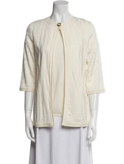 Pre-owned St John Wool Dress Set In Neutral
