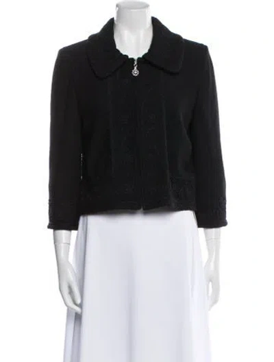 Pre-owned St John Wool Evening Jacket In Black