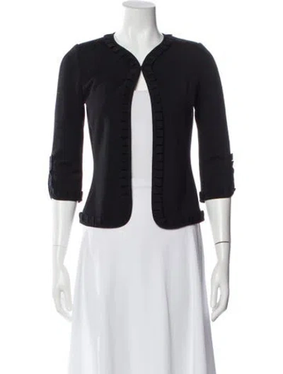 Pre-owned St John Wool Evening Jacket In Black
