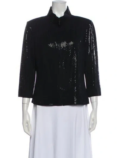Pre-owned St John Wool Evening Jacket In Black