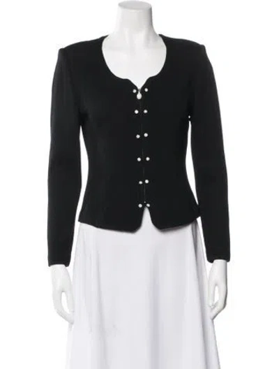 Pre-owned St John Wool Evening Jacket In Black