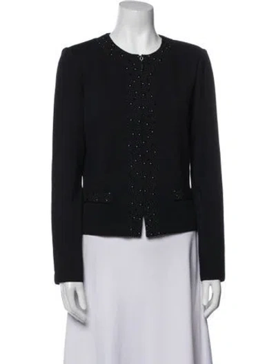 Pre-owned St John Wool Evening Jacket In Black