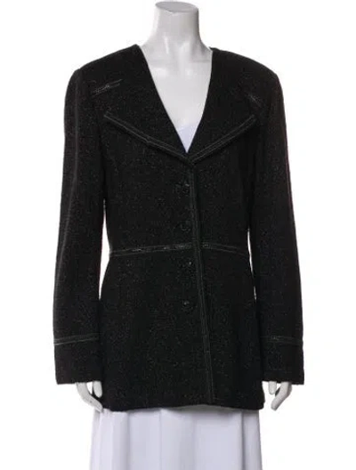 Pre-owned St John Wool Evening Jacket In Black