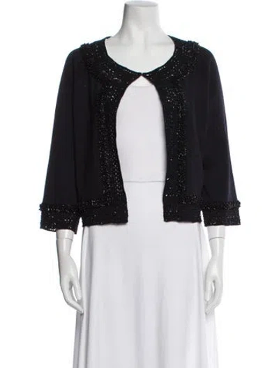 Pre-owned St John Wool Evening Jacket In Black