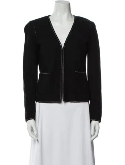 Pre-owned St John Wool Evening Jacket In Black