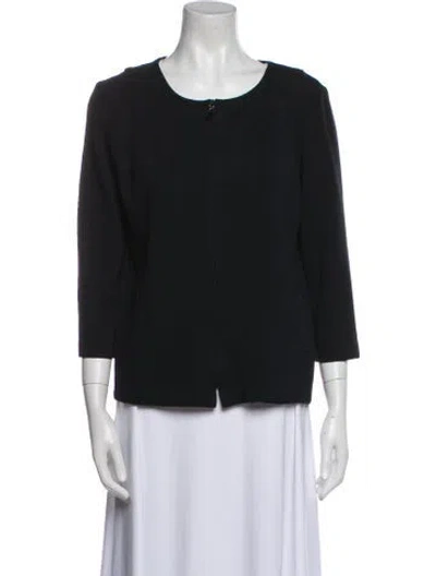 Pre-owned St John Wool Evening Jacket In Black