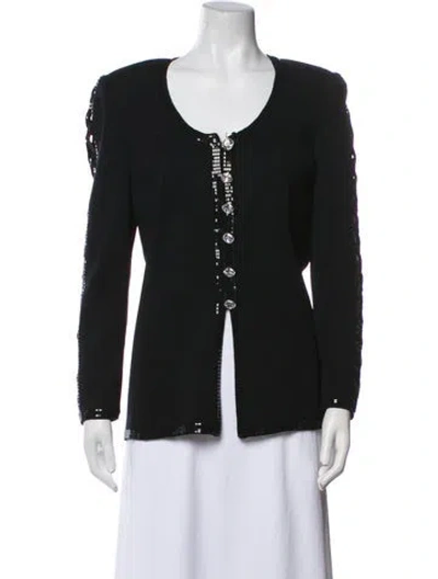 Pre-owned St John Wool Evening Jacket In Black