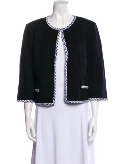 Pre-owned St John Wool Evening Jacket In Black