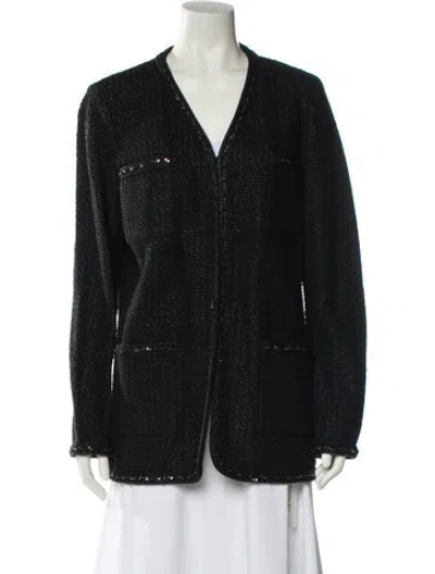 Pre-owned St John Wool Evening Jacket In Black