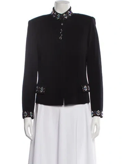 Pre-owned St John Wool Evening Jacket In Black