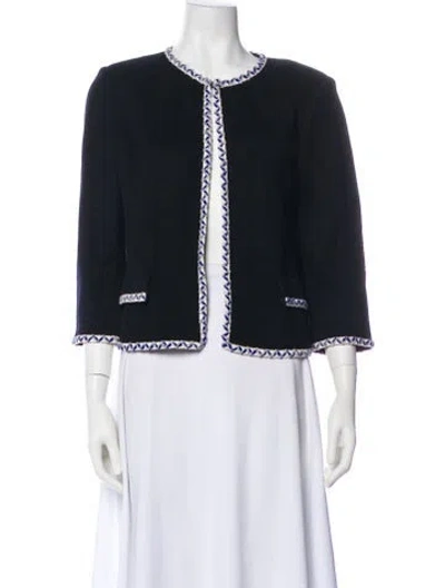 Pre-owned St John Wool Evening Jacket In Black