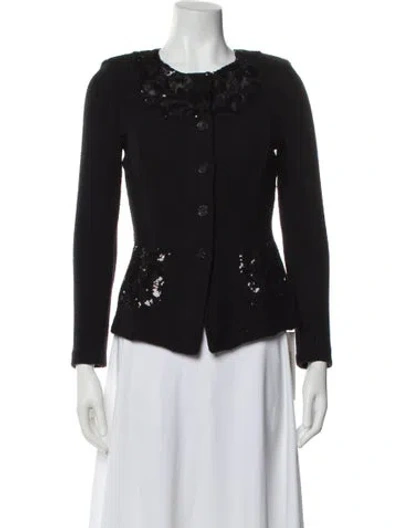 Pre-owned St John Wool Evening Jacket In Black