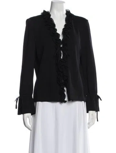 Pre-owned St John Wool Evening Jacket In Black