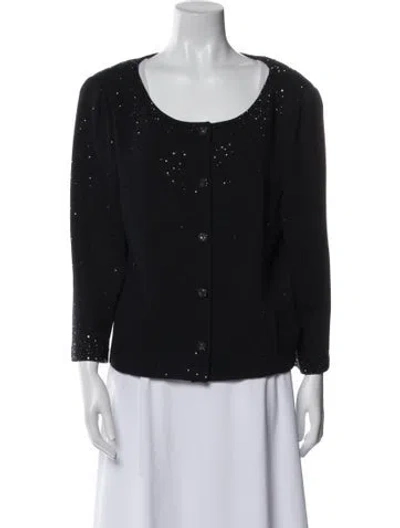 Pre-owned St John Wool Evening Jacket In Black