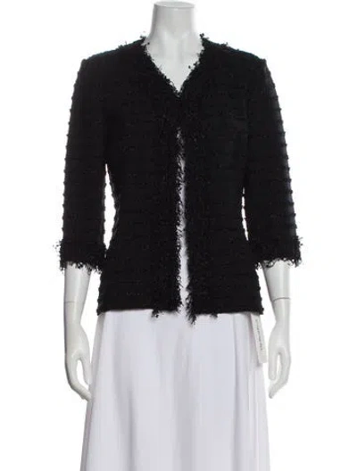 Pre-owned St John Wool Evening Jacket In Black